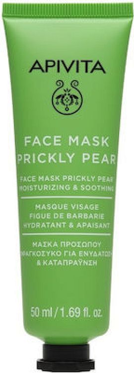 Apivita Face Mask Prickly Pear Μάσκα Προσώπου Φραγκόσυκο Ενυδάτωση & Καταπράυνση 50ml