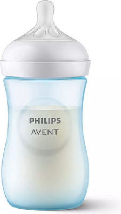 Philips Πλαστικό Μπιμπερό Natural Response με Θηλή Σιλικόνης 260ml για 1+ μηνών Μπλε