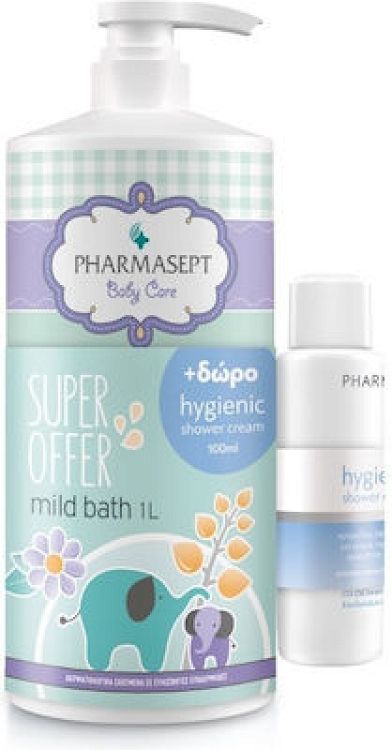 Pharmasept Αφρόλουτρο 1000ml με Αντλία & Hygienic Shower Cream 100ml