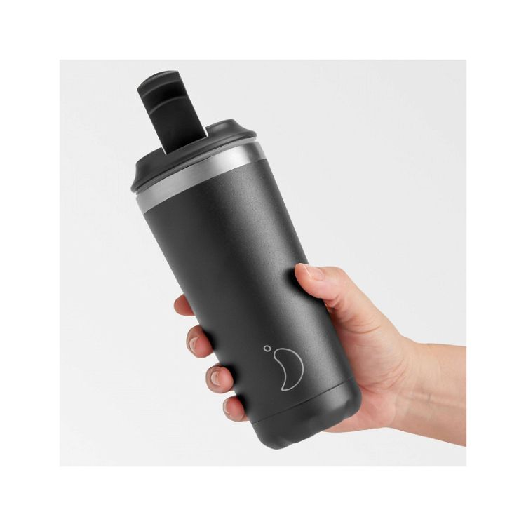 Chilly's Original Κούπα Θερμός Monochrome Black BPA Free 500ml