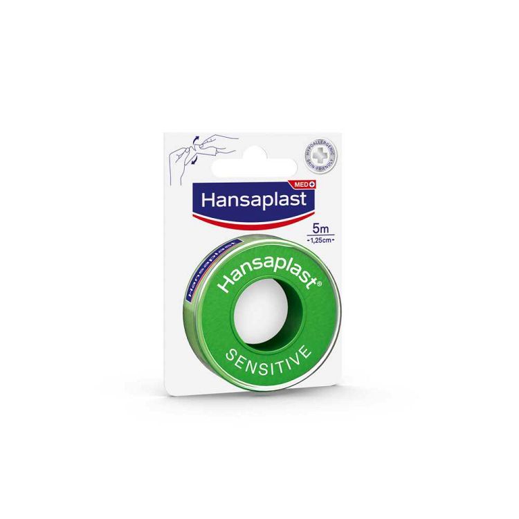 Hansaplast Αυτοκόλλητη Επιδεσμική ταινία Sensitive, υποαλλεργική, 1,25 Cm X 5 M 1pc