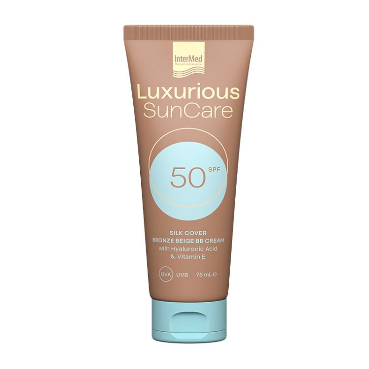 Luxurious Suncare Αδιάβροχη Αντηλιακή Κρέμα Προσώπου SPF50 με Χρώμα Bronze Beige 75ml