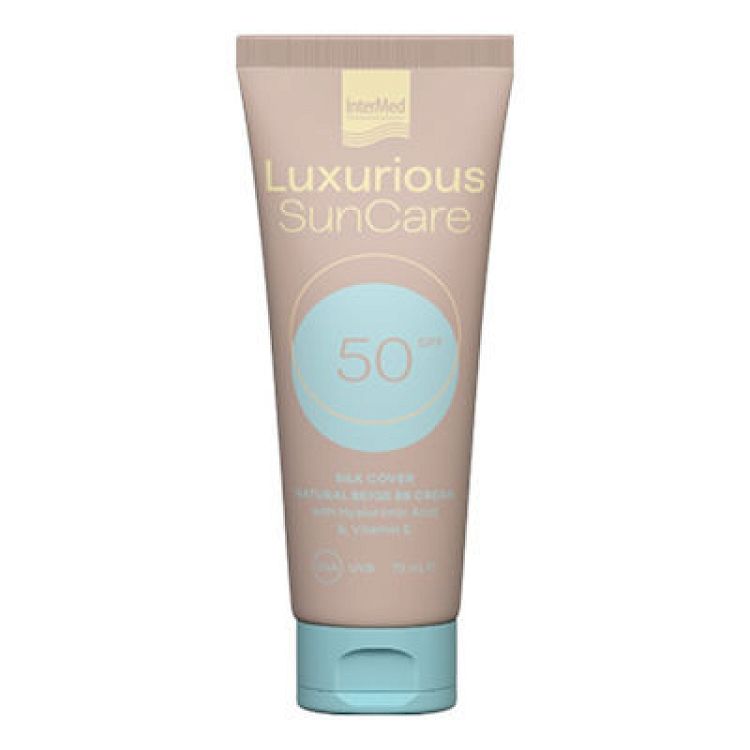 Luxurious Suncare Αντηλιακή Κρέμα Προσώπου SPF50 με Χρώμα Natural Beige 75ml