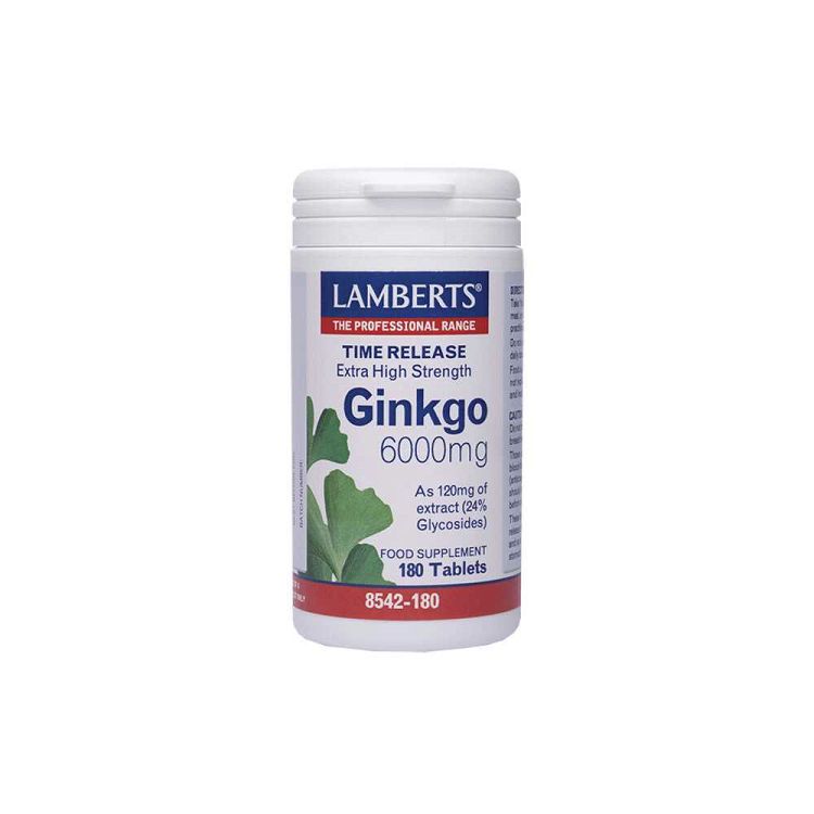 Lamberts Ginkgo Biloba Extract 6000mg 180tabs