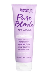 Umberto Giannini Pure Blonde 97% Natural Tone Brightening Purple Conditioner Hair Conditioner for Blonde Hair 250ml