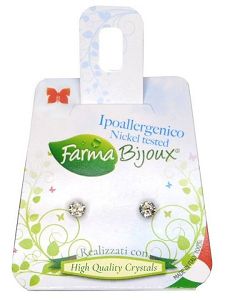 Farma Bijoux Υποαλλεργικά Σκουλαρίκια Κρύσταλλα Στρογγυλά 3,3mm