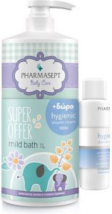 Pharmasept Αφρόλουτρο 1000ml με Αντλία & Hygienic Shower Cream 100ml