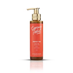 Avgerinos Cosmetics Summer Addict Perfect Tan Slimming & Glitter Oil Αντηλιακό Λάδι για το Σώμα SPF6 με Χρώμα 150ml
