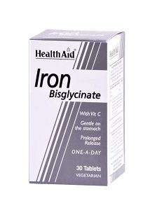 Health Aid Iron Bisglycinate 30 tabs