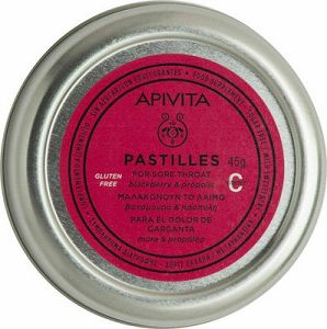 Apivita Pastilles Καραμέλες Βατόμουρο & Πρόπολη 45gr